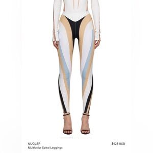 MUGLER Multi Color Spiral Legging SZ 42 (Worn Once)